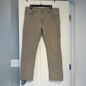 Mens Levi 511 Kahki Jeans size 36x30